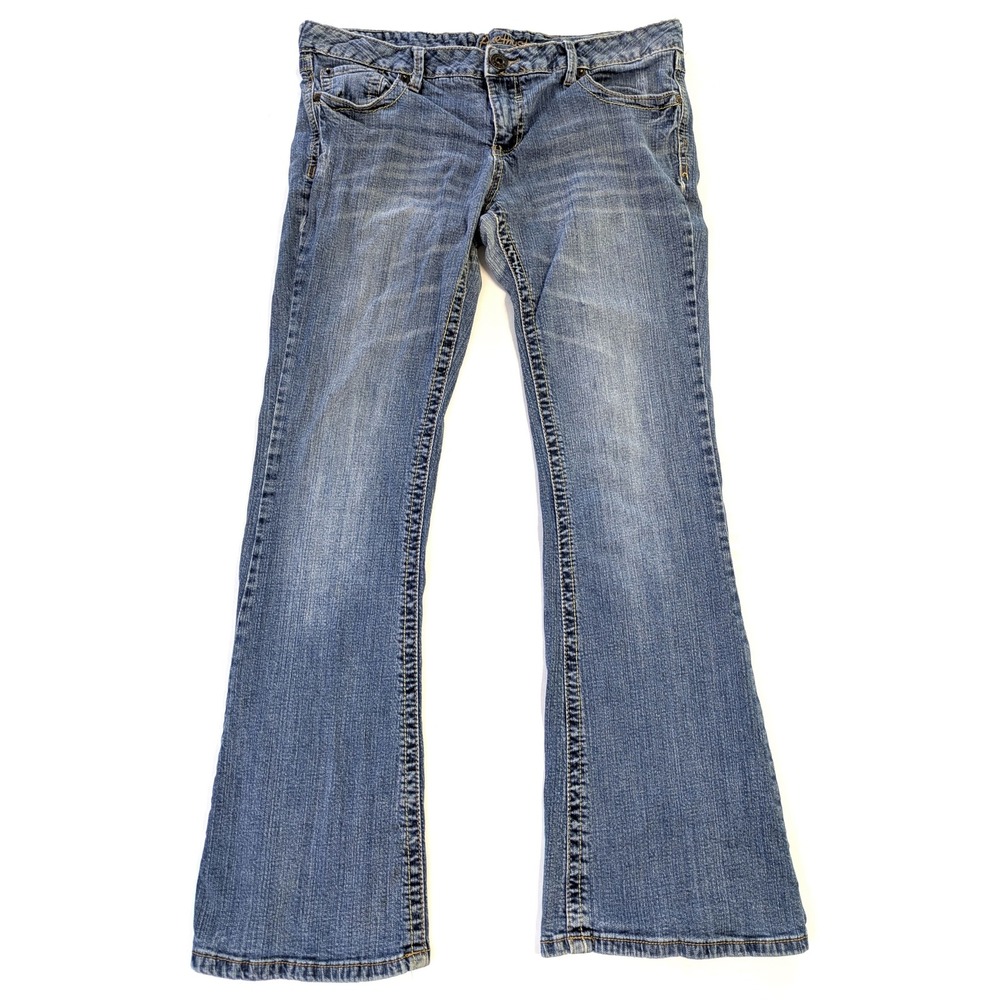 Amethyst Womens Bootcut Jeans Size 13 Medium Wash Denim Stretch Flare Leg